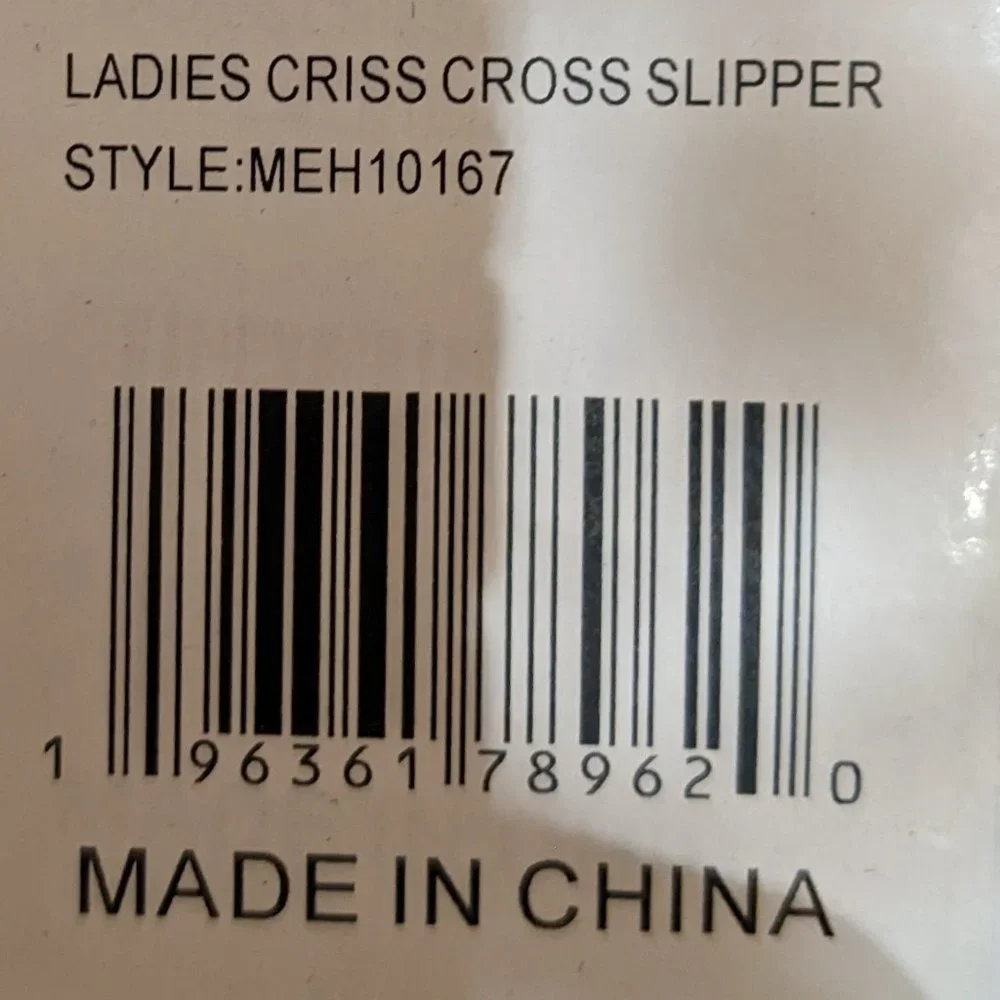 Steve Madden Criss Cross Slippers BLACK Size Large 9-10 NEW in BOX - Picture 9 of 11